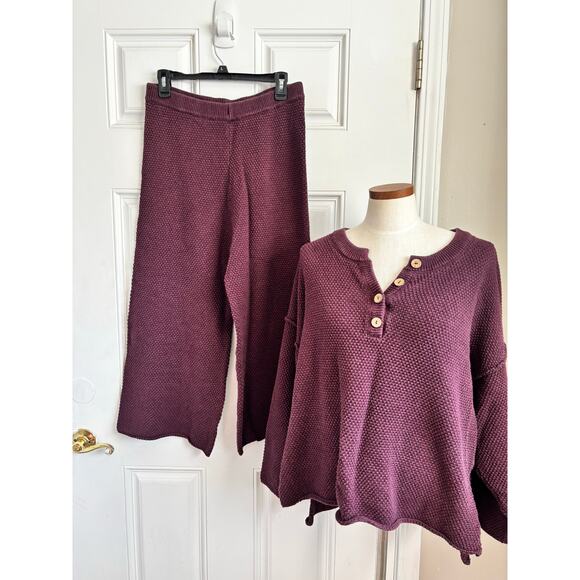 Free People beach 2 piece Hailee sweater set - sweater and pants size medium - Picture 4 of 9